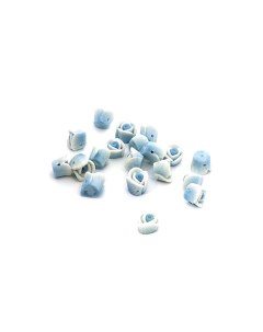 Бусины глиняные 8 мм отверстие 1 мм 20 шт голубой Magic 4 toys