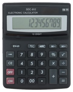Калькулятор настольный 12 разрядный SDC 812V Sima-land