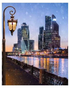 Алмазная мозаика Прогулки по Москве полн выкладк 50х40 см квадр стразы Алмазное хобби