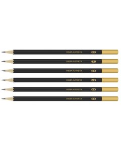 Набор чернографитных карандашей Vista Artista Academia 6 штук Воскресенская карандашная фабрика