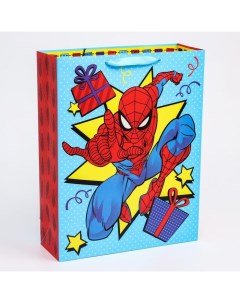Пакет вертикальный С Днем Рождения Человек паук 31х40х11 см Marvel