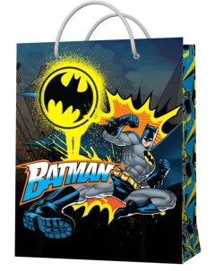 Пакет подарочный большой DC Comics Batman сине черный 335х406х155 мм Nd play