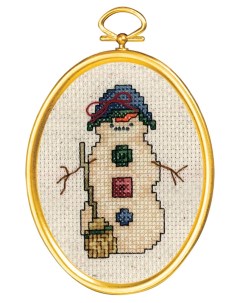 Набор для вышивания Застенчивый снеговик 021 1795 Janlynn