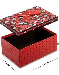 Коробка подарочная Прямоугольник цв красн черн WG 14 3 A 113 301204 Арт-ист