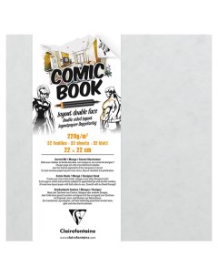 Альбом склейка Comic book для маркеров 22 х 22 см 32 л 220 г Clairefontaine