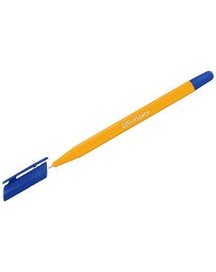 Ручка шариковая xTrio синяя 0 7мм трехгр желтый корпус на масл основе Officespace