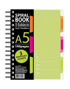 Бизнес тетрадь Spiral Book А5 140 листов клетка цвет обложки салатовый Attache