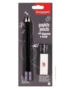 Набор чернографитных карандашей HB Teens 4 предмета Bruynzeel