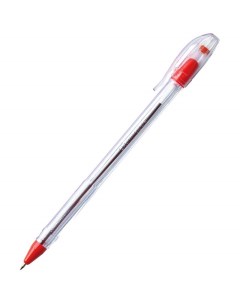 Ручка шариковая Oil Jell 210120 красная 0 7 мм 24 штуки Crown