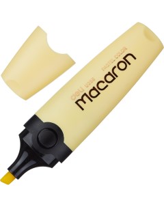 Маркер текстовыделитель Macaron скошенный наконечник 1 5 мм желтый 5шт Deli