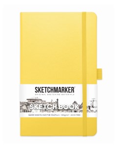Скетчбук 2314303SM 140г м2 13х21см 160 стр цвет лимонный Sketchmarker