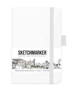 Скетчбук 2314101SM 140г м2 9х14см 160 стр цвет белый Sketchmarker