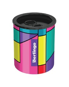 Точилка ручная Color Block с контейнером для стружки 2 отверстия разноцветная Berlingo