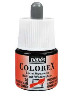 Акварельные чернила Colorex 45 мл марс оранжевый Pebeo