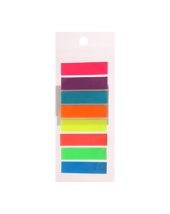Блок закладки с липким краем пластик 10лx8 цветов флуор 11ммx45мм Nobrand