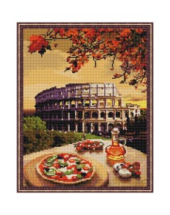 Алмазная мозаика с нанесенной рамкой Рим Колизей 29 цветов 40х50 см Molly
