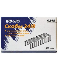 Скобы для степлера 225921 24 1000 шт х 10 упаковок Kw-trio