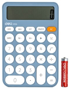 Калькулятор настольный EM124BLUE синий 12 разр Deli