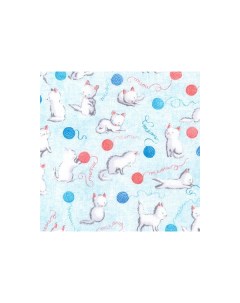 Ткань Cuddly kittens flannel AUNF 16978 4 BLUE 100x110 см 146 5 г м2 Peppy