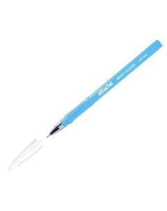 Ручка шариковая неавтоматическая Bright Colors синяя голубой корпус толщина линии Attache