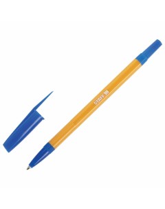 Набор из 50 шт Ручка шариковая BP 03 синяя корпус оранжевый узел 1 мм 143741 Staff