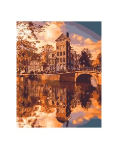 Картина по номерам на картоне 40 x 50 см Осенний канал Лори
