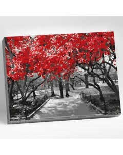 Картина по номерам 40 x 50 см Красная сакура 11 цветов Molly