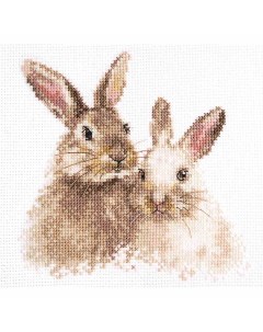 1 34 Набор для вышивания Милые кролики 14 14см Alisa