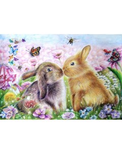 Картина по номерам Пара кроликов Роспись по холсту 40х50 см BFB1367 с 8 лет Supertoys