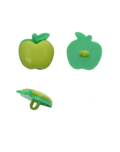 Пуговицы пластик Яблоко цвет 08 зеленый 21 мм на ножке 50 шт Tby