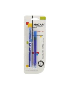 Ручка Пиши Стирай гелевая Prestige узел 0 5 мм чернила синие набор 2 стержня Mazari