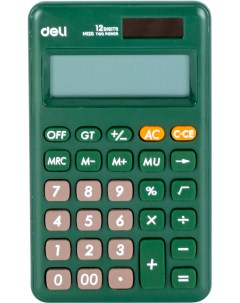 Калькулятор карманный EM120GREEN зеленый 12 разр Deli