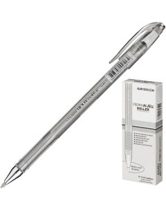 Ручка гелевая Crown Hi Jell Metallic HJR 500GSM серебристая 0 7 мм 1 шт Malungma