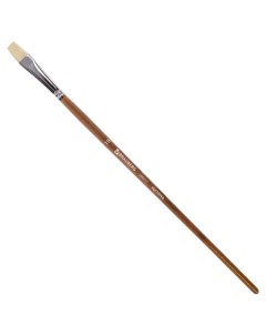 Кисть художественная профессиональная CLASSIC щетина плоская 10 длинная ручка Brauberg