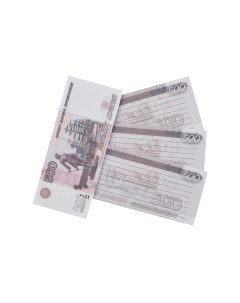 Блокнот для записей в линейку NH0000005 пачка денег 500 рублей Филькина грамота