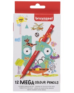 Набор карандашей цветных Kids Mega BS 60517012 12 цв утолщенные Bruynzeel