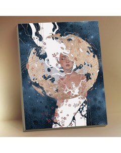 Картина по номерам с поталью 40 x 50 см Новый мир 16 цветов Molly