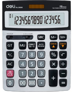 Калькулятор бухгалтерский E39265 серый 16 разр Deli