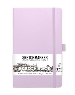 Скетчбук 2314703SM 140г м2 13х21см цв пастельно фиолетовый Sketchmarker