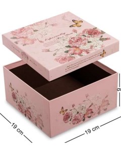 Коробка подарочная Квадрат цв розовый WG 20 3 A 113 301219 Арт-ист