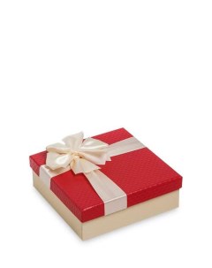 Коробка подарочная Квадрат цв беж красн WG 51 1 B 113 301755 Арт-ист