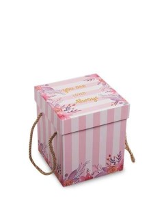 Коробка подарочная Куб цв розовый WG 43 1 A 113 301285 Арт-ист