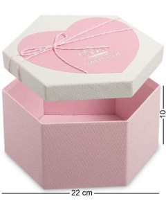 Коробка подарочная Шестиугольник цв роз бел WG 35 3 B 113 301971 Арт-ист