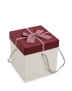 Коробка подарочная Куб цв бел бордов WG 33 2 A 113 301256 Арт-ист