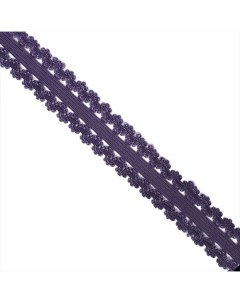 Резинка бельевая ажурная цвет S867 темно фиолетовый 20 мм x 100 м Tby