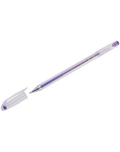 Ручка гелевая Hi Jell Metallic 001967 фиолетовая 0 7 мм 12 штук Crown
