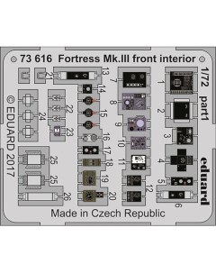 Фототравление 73616 Fortress Mk III передний интерьер 1 72 Эдуард