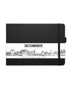 Скетчбук 2314004SM 140г м2 21х14 8см цвет черный Sketchmarker
