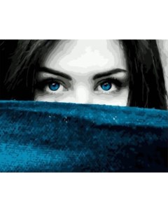 Картина по номерам Голубые глаза холст на подрамнике 40х50 см GX43795 Paintboy