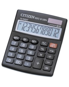Калькулятор настольный КОМПАКТНЫЙ бухг SDC812 BN NR 12 разряд DP Citizen